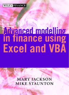 FINANCE Advanced modelling