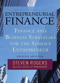 Entrepreneurial Finance