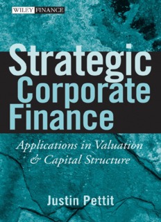 CORPORATE FINANCE Strategic Corporate Finance