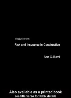Risk and Insurance in Construction, 2nd Edition