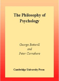 The Philosophy of Psychology