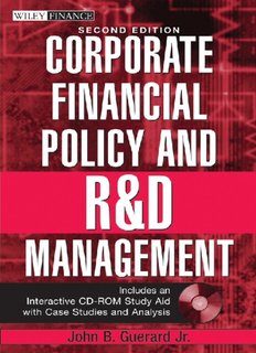 FINANCE Corporate financial policy and R and D Management