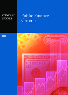 Public Finance Criteria