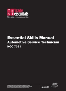 Essential Skills Manual - Automotive Service Technician