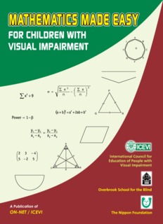 Mathematics Made Easy for Children with Visual Impairment.