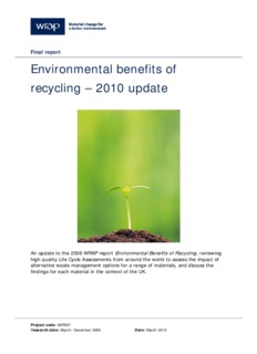 Environmental benefits of recycling