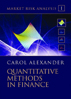 Quantitative Methods in Finance