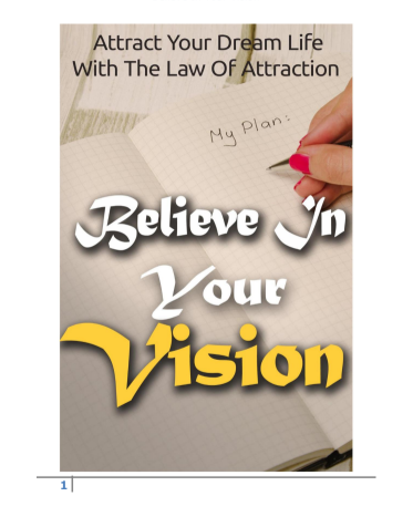 Believe In Your Vision. Attract Your Life With The Law Attraction