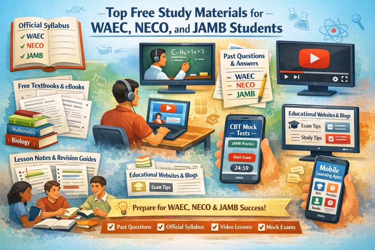 Top Free Study Materials for WAEC, NECO, and JAMB Students