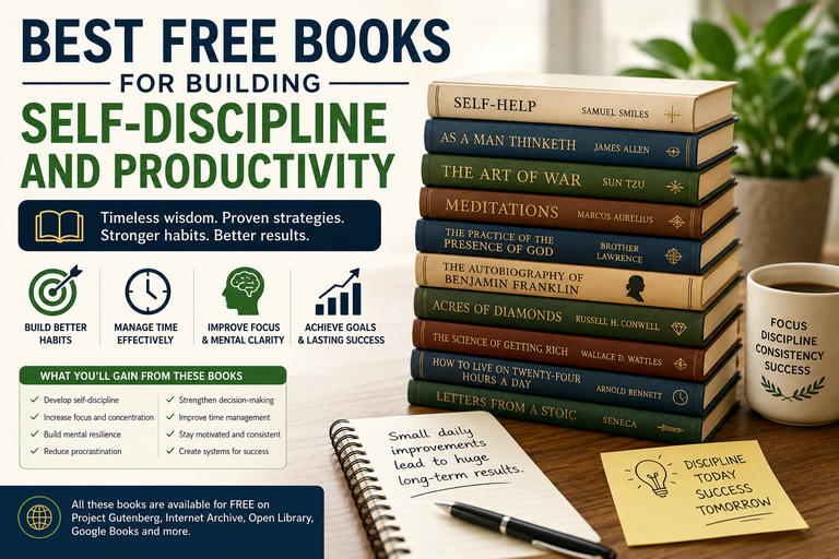 Best Free Books for Building Self-Discipline and Productivity